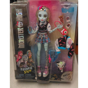 Girls Monster High Frankie Stein Doll One Size Blue Pink New In Box